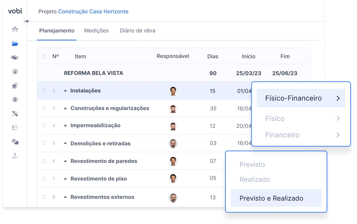 cronograma de obra