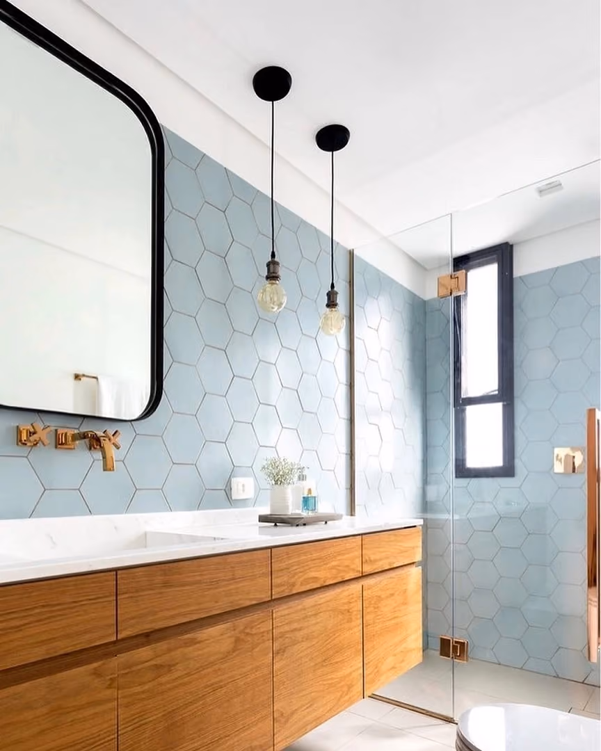 revestimento hexagonal