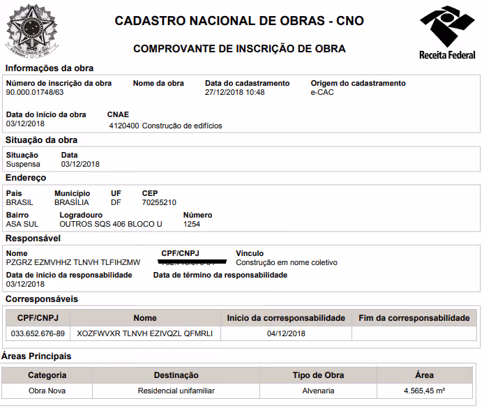 Regularização de obra