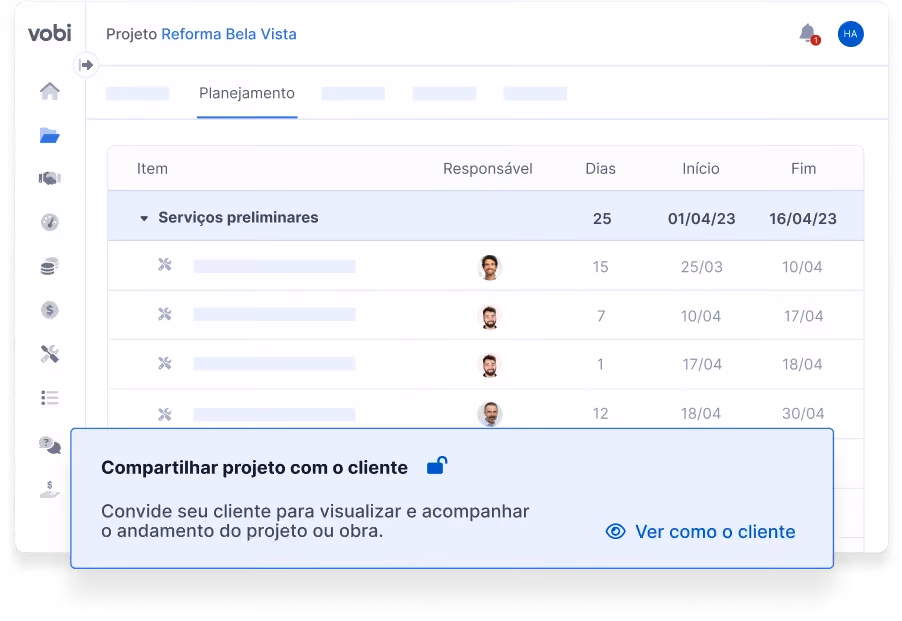cronograma de obra