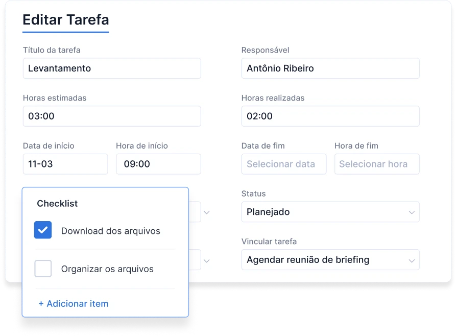 gestão de tarefas