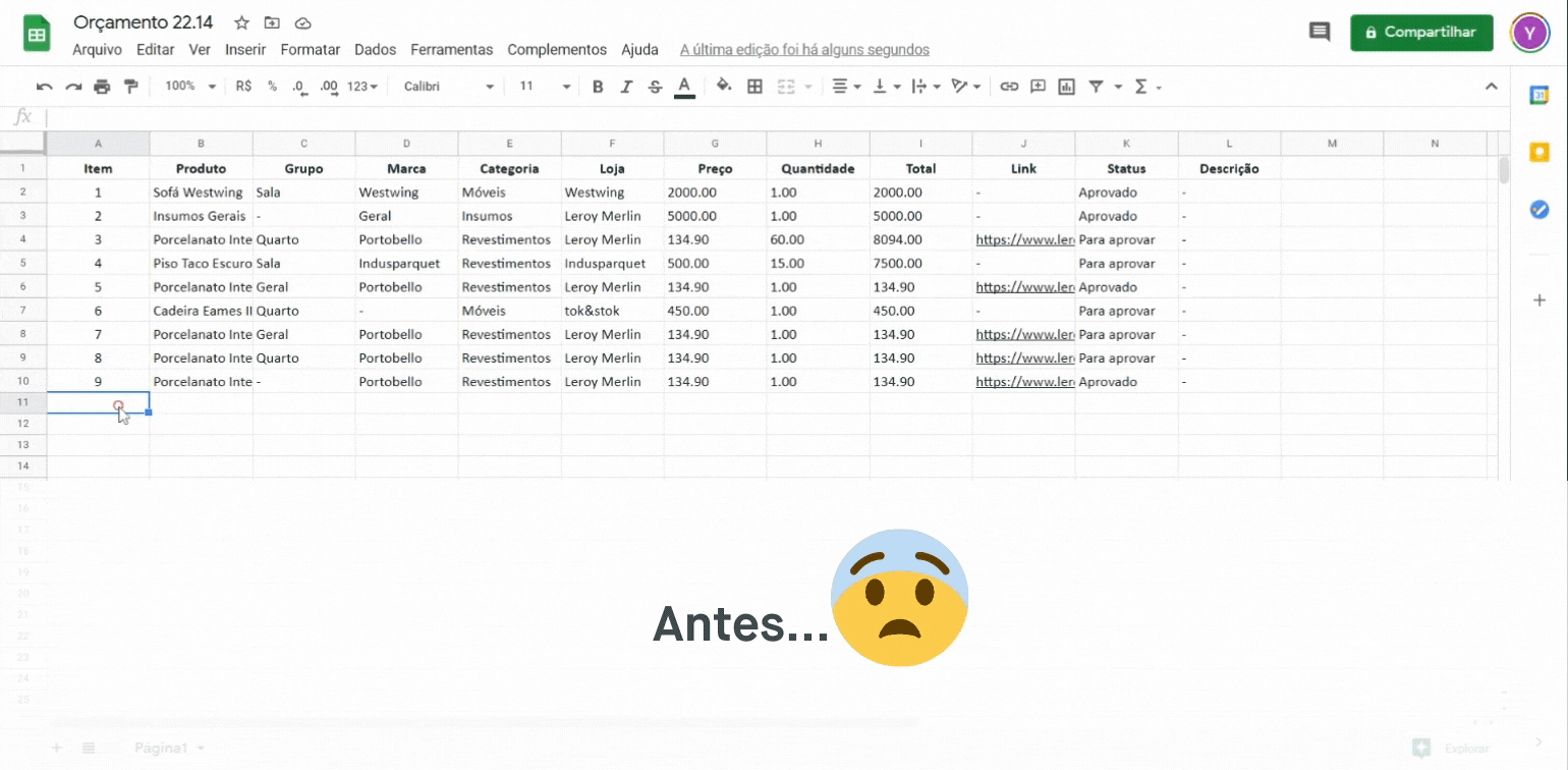 orçamento